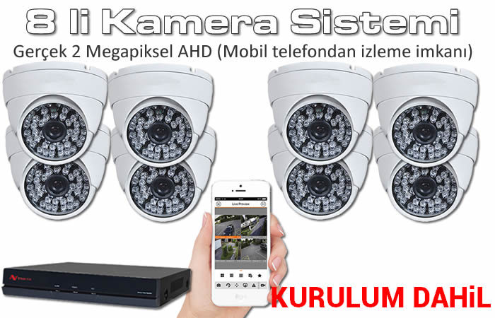 Ahd 8 li Kamera sistemi set